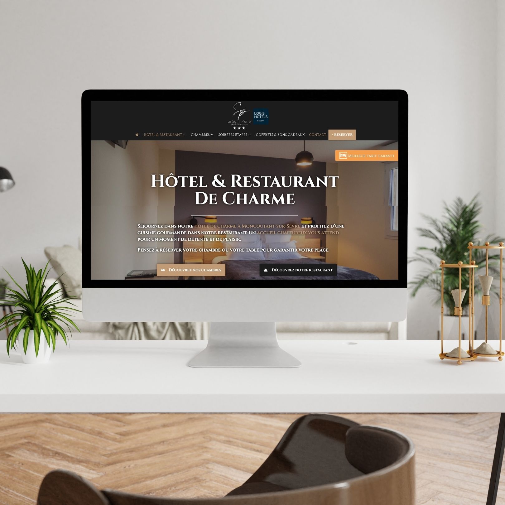 site internet hotel restaurant de charme Le Saint Pierre 79