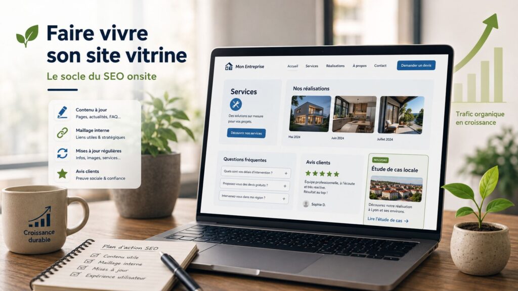 Faire vivre son site vitrine - le socle du SEO onsite